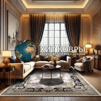Китайский ковер 002002 Бежевый-синий
